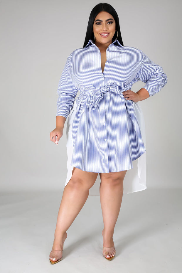 Lexi Stripes Tunic Shirt Dress - MY SEXY STYLES