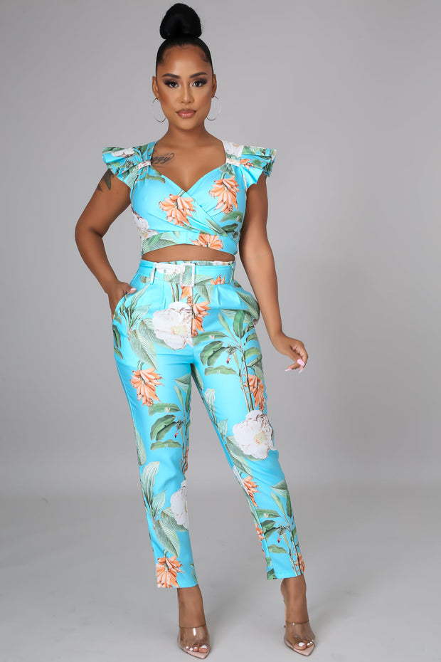 Ophelia Tropical Pants Set - MY SEXY STYLES