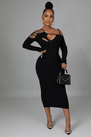 Leona Cutout Midi Dress - MY SEXY STYLES