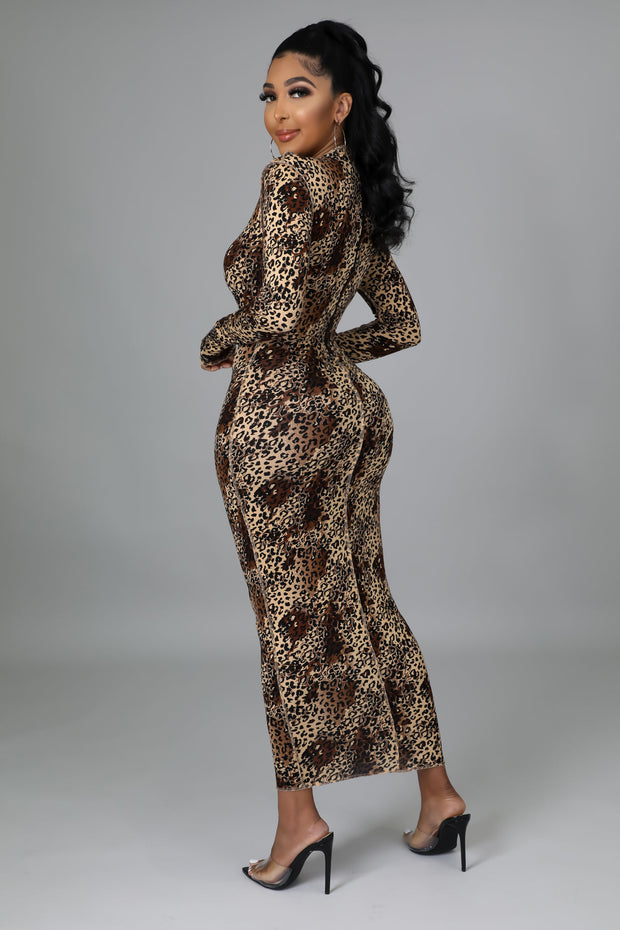 Ari Animal Print Midi Dress - MY SEXY STYLES