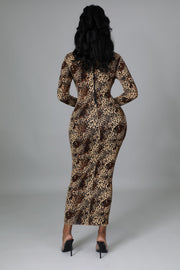 Ari Animal Print Midi Dress - MY SEXY STYLES