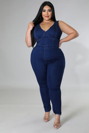 Adriel Babe Denim Jumpsuit - MY SEXY STYLES
