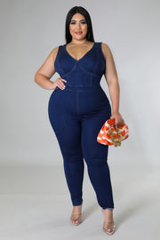 Adriel Babe Denim Jumpsuit - MY SEXY STYLES
