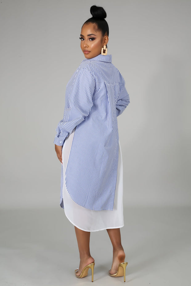 Lexi Stripes Tunic Shirt Dress - MY SEXY STYLES