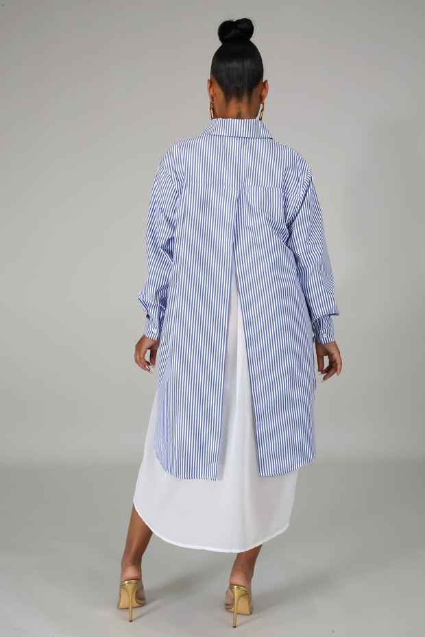 Lexi Stripes Tunic Shirt Dress - MY SEXY STYLES