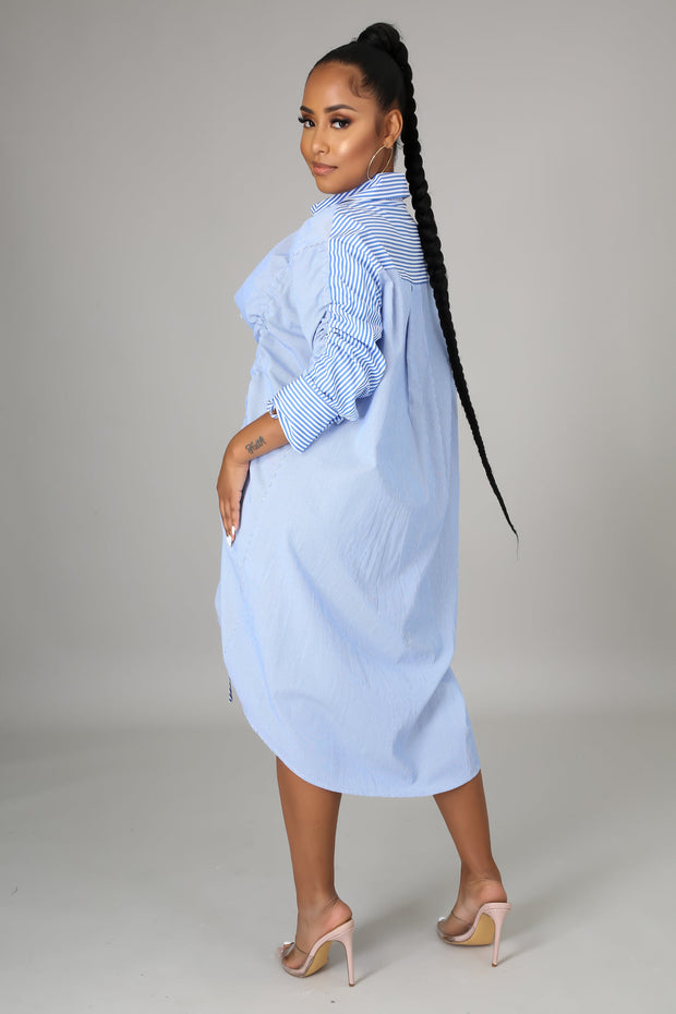 Cassidy Stripes Tunic Shirt Dress - MY SEXY STYLES