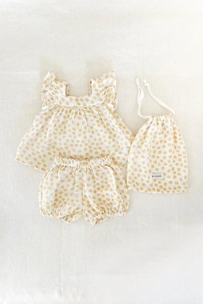 Harriet Set - Cotton Bubble - Dot Sand Dune