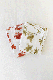 Baby Swaddle Blanket - Cotton Bubble - Vintage Palm Sunset