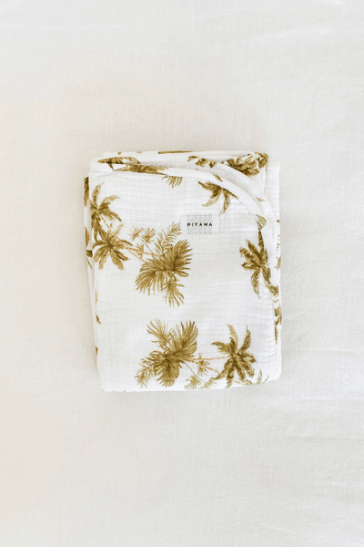 Baby Swaddle Blanket - Cotton Bubble - Vintage Palm Olive