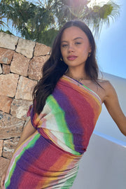 Rainbow Plisse Dress