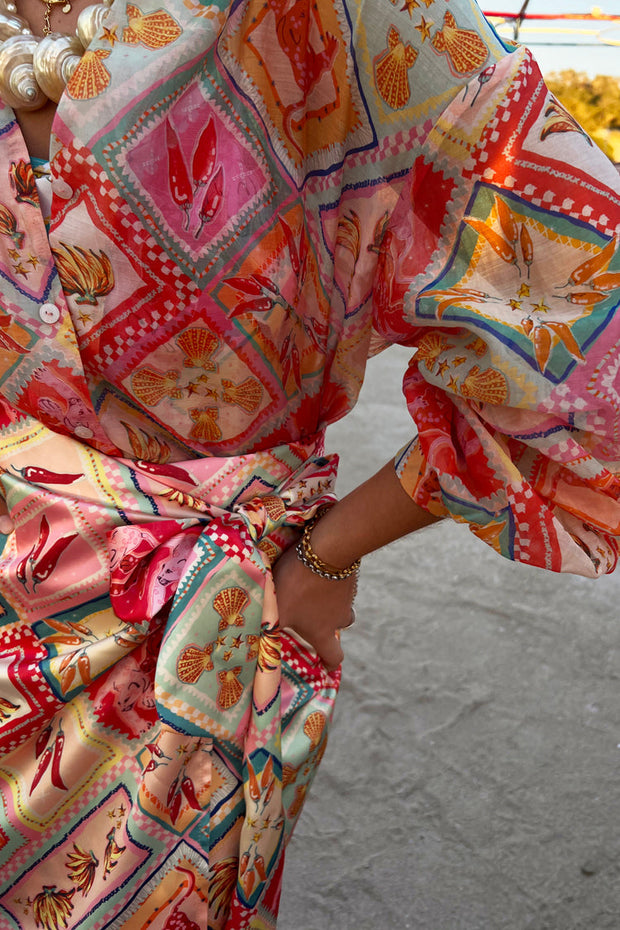 Tropical Tile Mini Jaspre Skirt