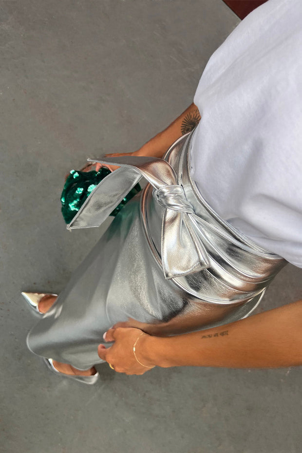 Silver Vegan Leather Jaspre