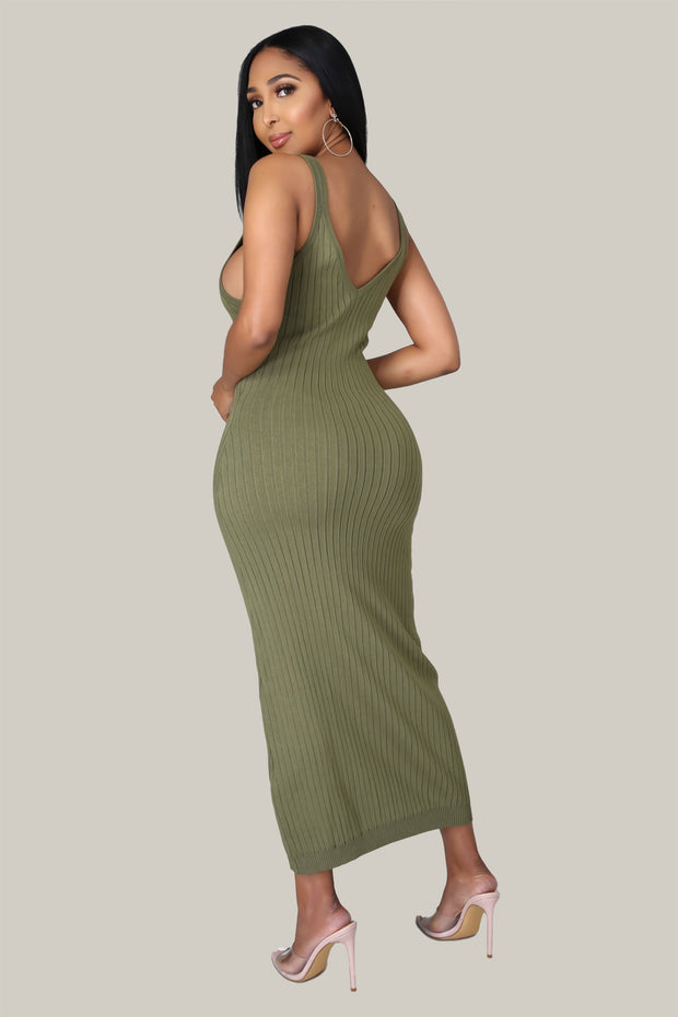 Irene Ribbed Midi Dress - MY SEXY STYLES