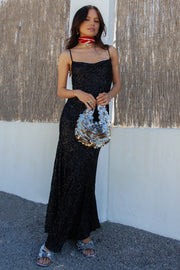 Black Sequin Mya Dress