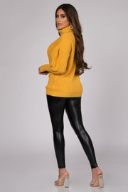 Jimena Puff Long Sleeves Chic Turtle Neck Sweater - MY SEXY STYLES