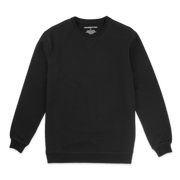 Loft Crewneck sweatshirt in Black with V-stich, ribbed cuffs and hem