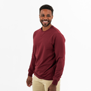 Loft Crewneck Maroon front on model