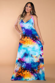 Maddison Abstract Print Maxi Dress - MY SEXY STYLES