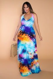 Maddison Abstract Print Maxi Dress - MY SEXY STYLES