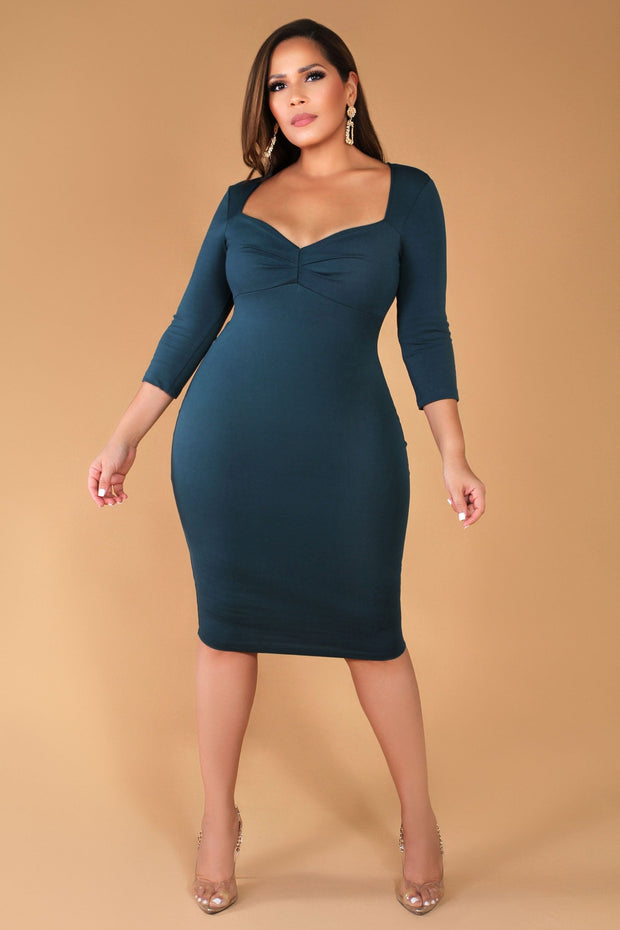 Megan Bodycon Midi Dress - MY SEXY STYLES