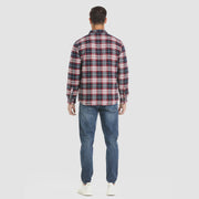 Men's Flannel Shirt Jacket Long Sleeve Quilted Lined Plaid Coat Button Down Thick Outwear for Winter