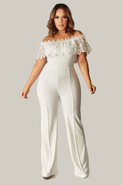 Mia Crochet Band Off Shoulder Jumpsuit - MY SEXY STYLES