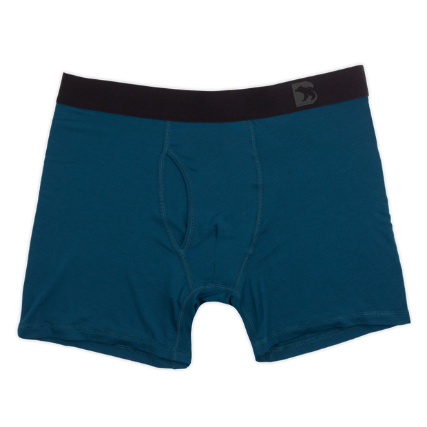 Modal Boxer Brief in Ocean blue with elastic waistband with Bearbottom B logo and functional fly