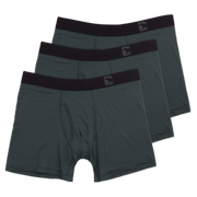 Modal Boxer Brief 3 Pack in Coal grey with elastic waistband with Bearbottom B logo and functional fly