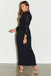 Black Bon Plisse Dress