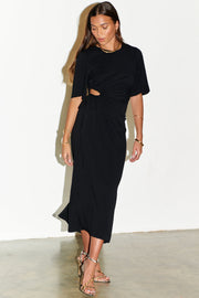 Black Angel Sleeve Riviera Dress