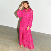 Pink Jacquard Dress