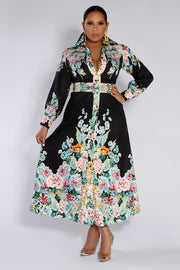 Nancy Floral Belted Dress - MY SEXY STYLES