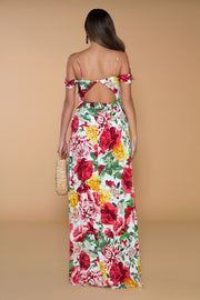 Paisley Floral Print Maxi Dress - MY SEXY STYLES