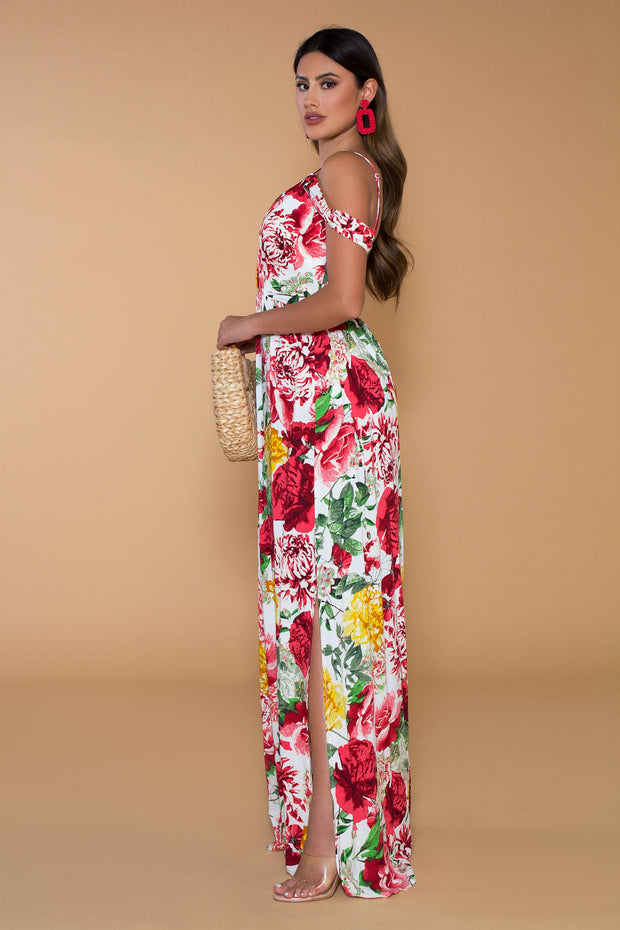 Paisley Floral Print Maxi Dress - MY SEXY STYLES