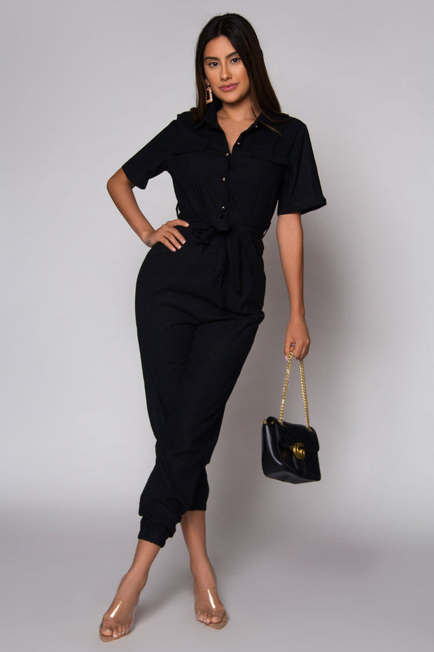 Payton Button Down Casual Jumpsuit - MY SEXY STYLES
