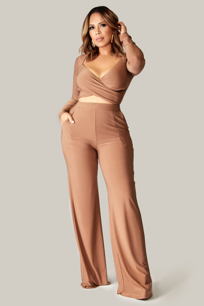 Phoenix Crop Top and High Waisted Pants Set- MY SEXY STYLES