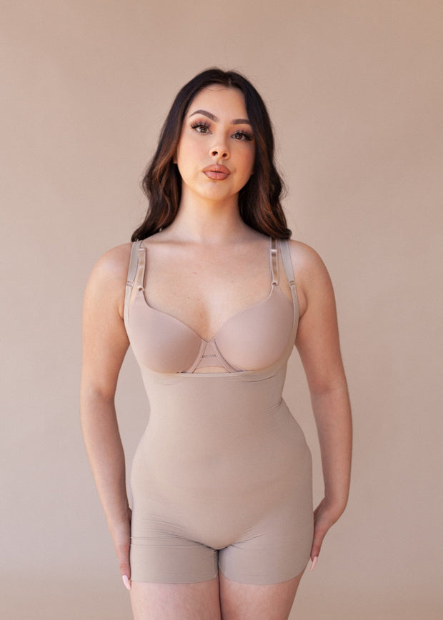 Open Bust Smoothing Bodysuit