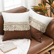 Tassel Accent Throw Pillow Case Set