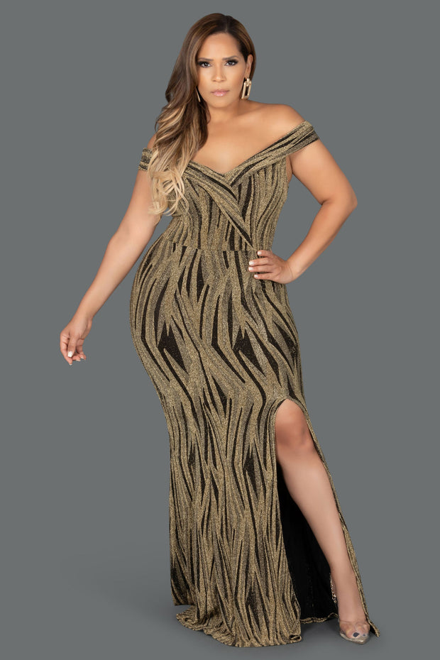 Sadie Off-The-Shoulder Gown Dress - MY SEXY STYLES