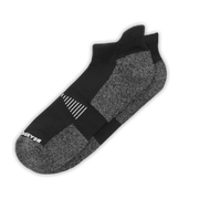 Pair of Performance Ankle Socks black with arch support and grey padding in heel and toe