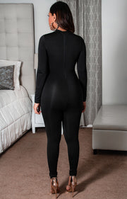 Sophie High Neck Long Sleeve Jumpsuit - MY SEXY STYLES