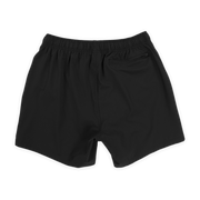 Stretch Swim 5.5" in Black back with elastic waistband and back right zippered pocket
