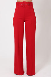 Tara Belted High Waist Pants - MY SEXY STYLES