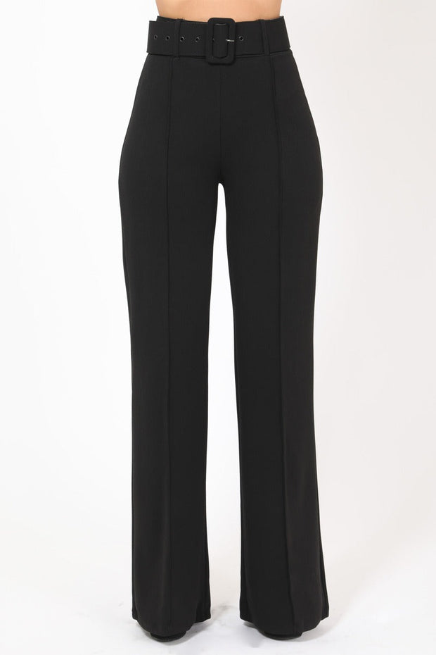 Tara Belted High Waist Pants - MY SEXY STYLES