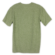 Short Sleeve Tech Tee in Forest green back with crewneck and heathered color