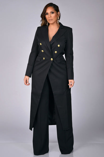 Trinity Long Sleeves Blazer Maxi Dress - MY SEXY STYLES