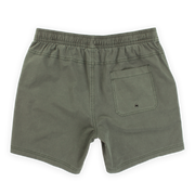 Volley Short 5.5" Green Back with elastic waistband and back right patch pocket