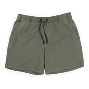 Volley Short 5.5" Green Front with elastic waistband and black and white drawstring