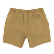 Volley Short 5.5" Khaki back with elastic waistband and back right patch pocket