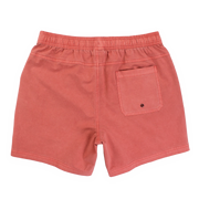 Volley Short 5.5" Pink back with elastic waistband and back right patch pocket